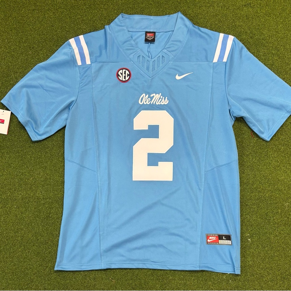 Ole Miss Jaxson Dart #2 Stitched Jersey Size Large Brand New with tags